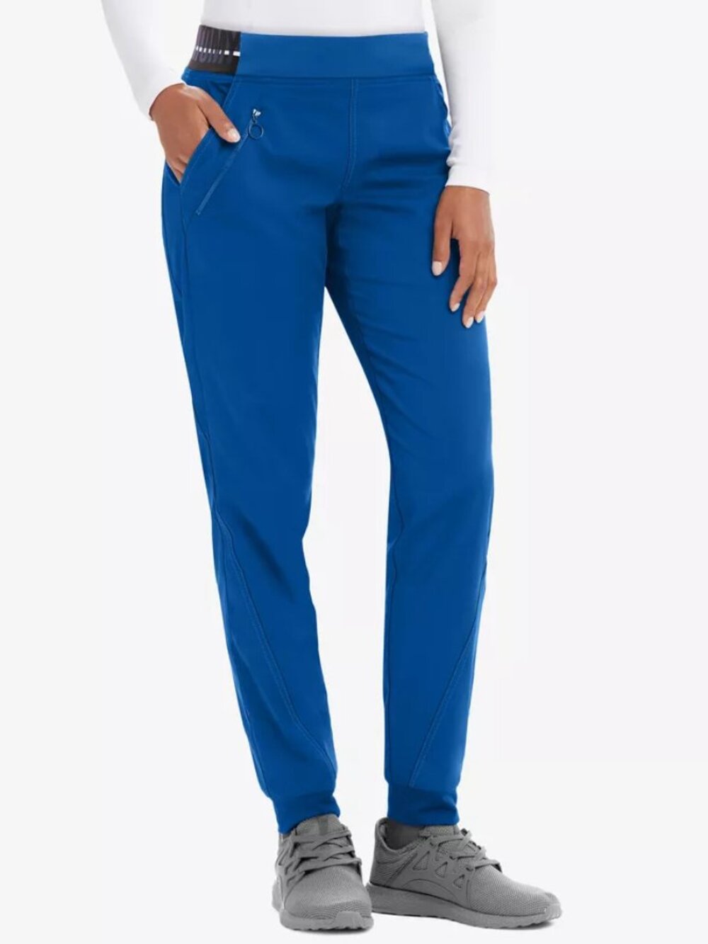 Grey’s Anatomy Spandex Stretch Active Jogger Scrub Pants in Royal Blue - sz L